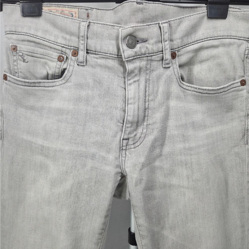 Polo Ralph Lauren Tompkins Skinny Jeans Women Gray Stretch Denim Size 29